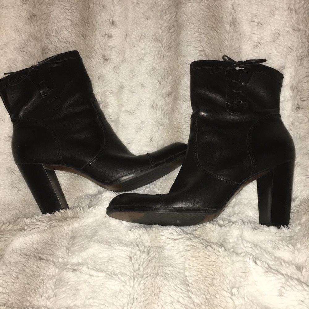 Black above the ankle boots.